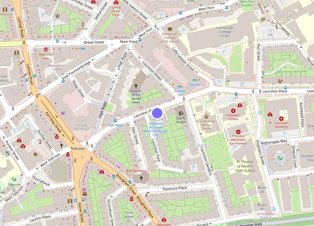 Map: Leonardo Edinburgh City